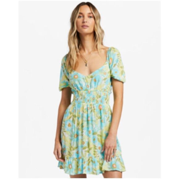 NWOT Billabong surf Ocean Eyes Something Pretty dress XS - Picture 1 of 11